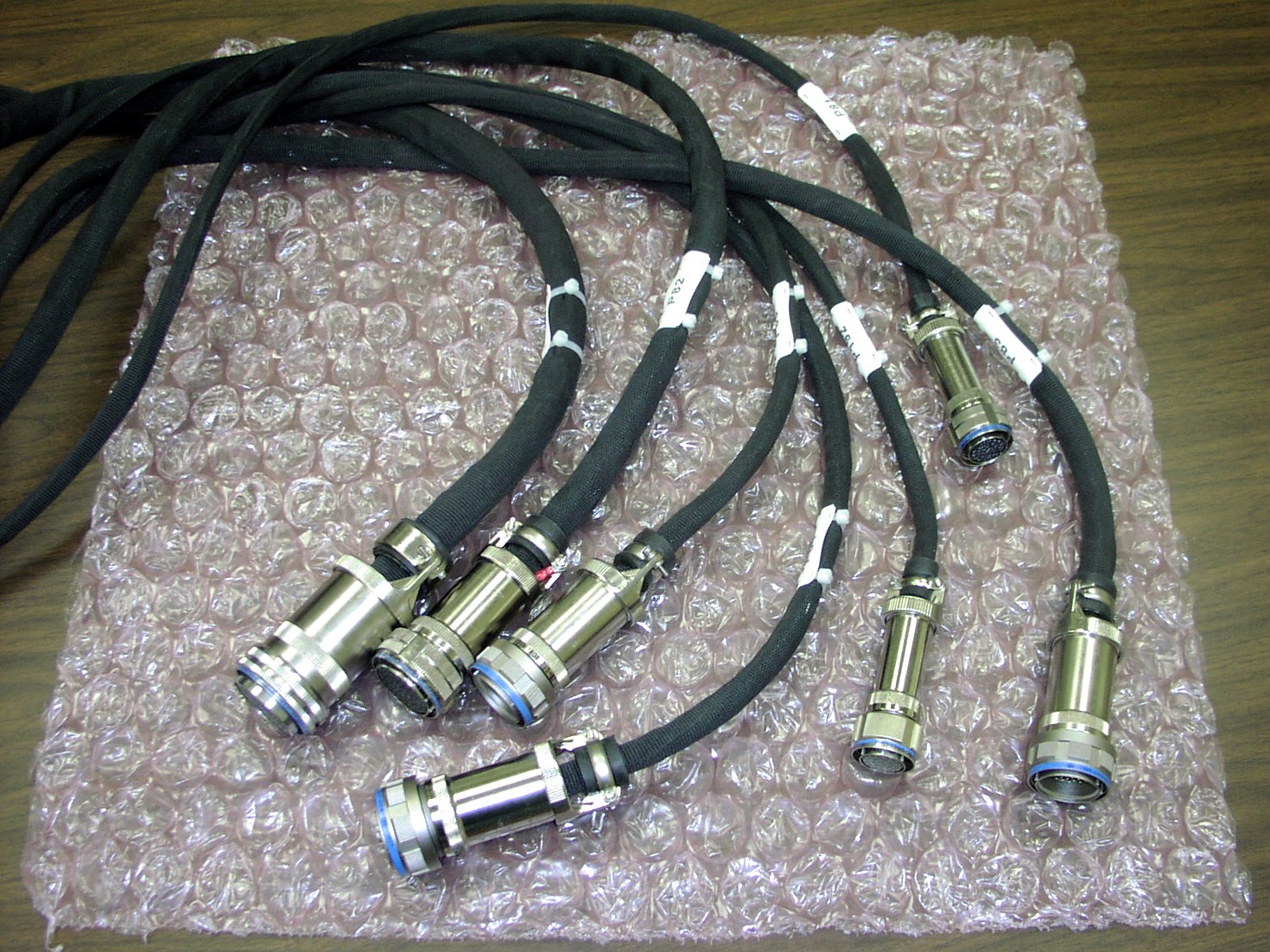 MIL-SPEC CABLE ASSEMBLIES, PACKED FOR SHIP
